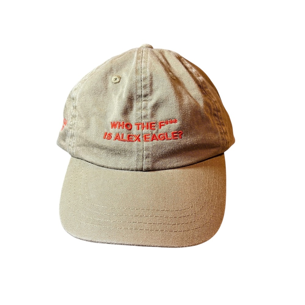 Alex Eagle x J Crew Tan Embroidered Baseball Cap Hat Who The F Is Alex Eagle New